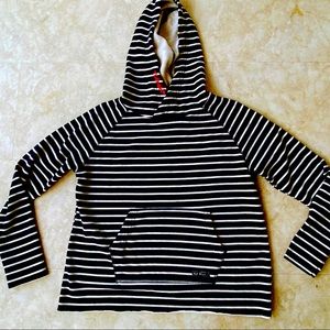 Nebraska logo Women’s  hoodie/sweatshirt top, navy & white, size L